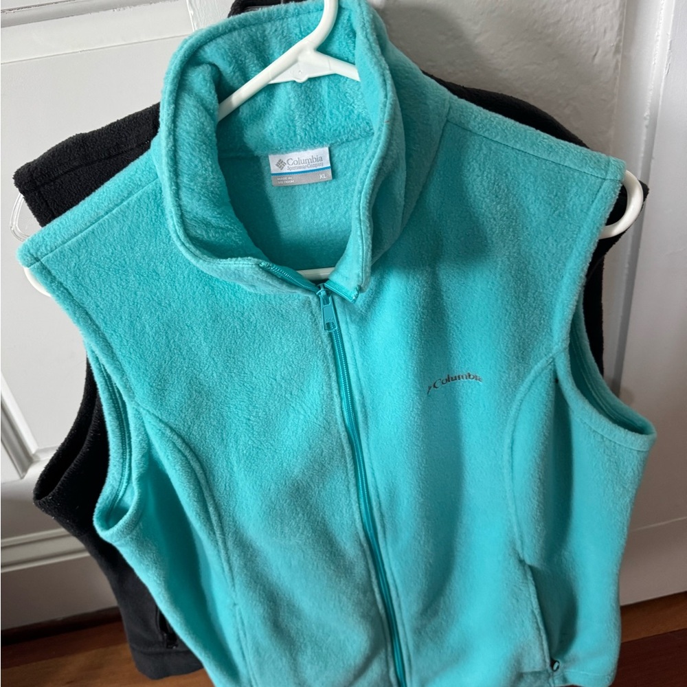 Columbia Aqua Blue Fleece Vest
